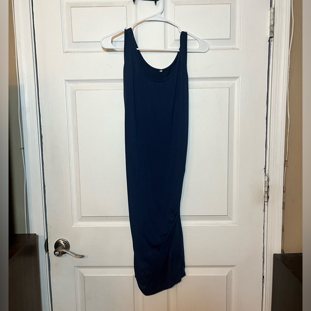Navy Sleeveless Maxi Tank Dress